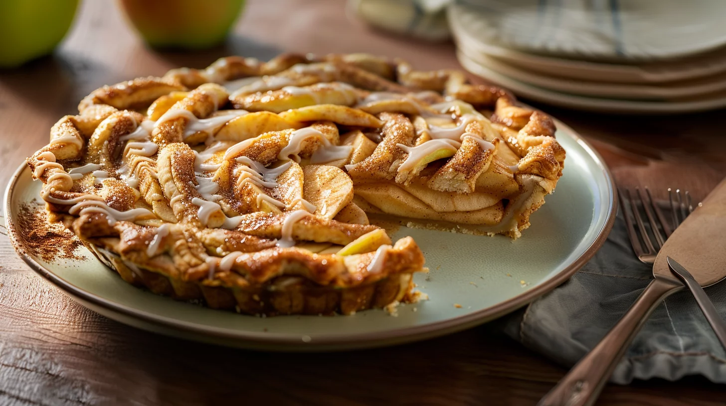 Cinnamon Roll Apple Pie