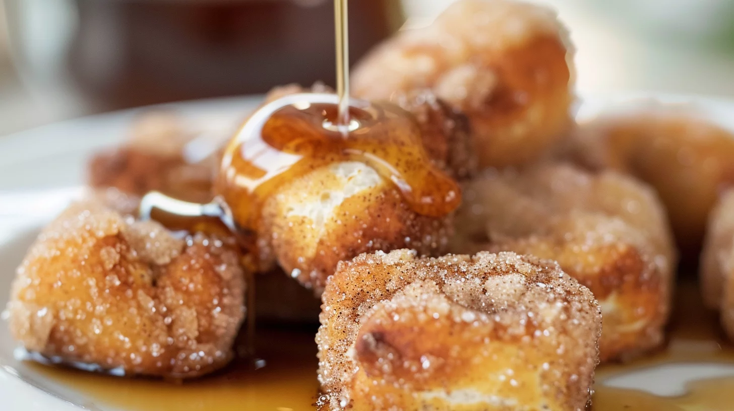 Cinnamon Sugar Pretzel Bites With Maple Dip