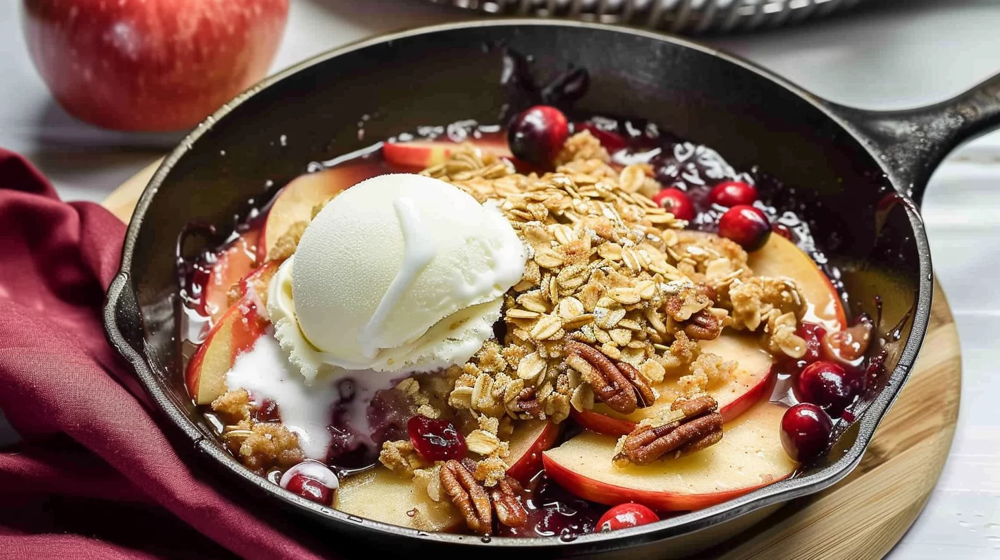 Cranberry Apple Crisp Skillet