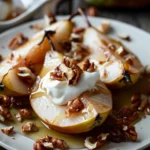 Hot Honey Roasted Pears With Yogurt