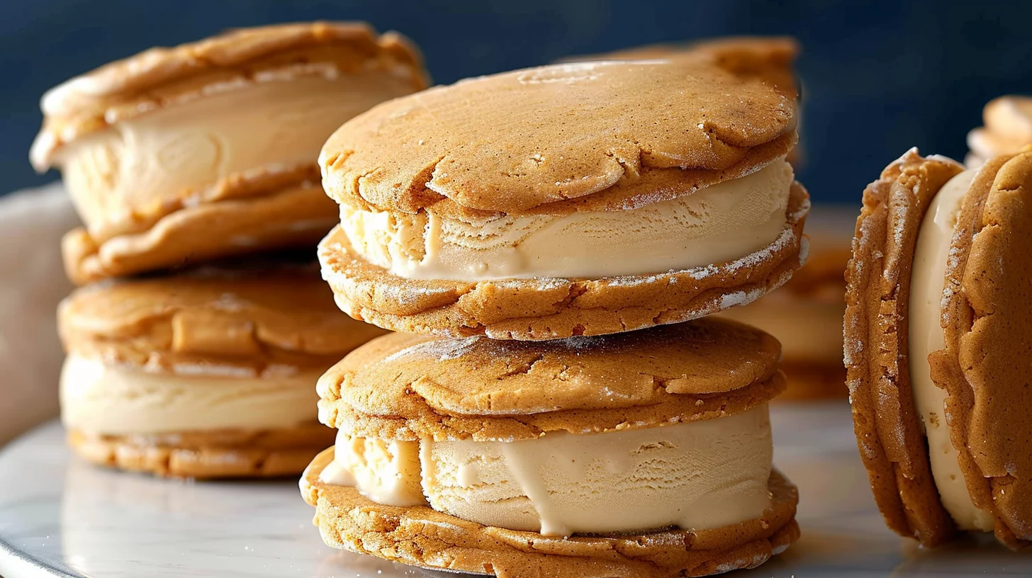 Pumpkin Pie Ice Cream Sandwiches