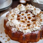 Salted Caramel Pumpkin Poke Cake