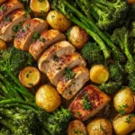 Sheet pan garlic butter chicken with roasted vegetables