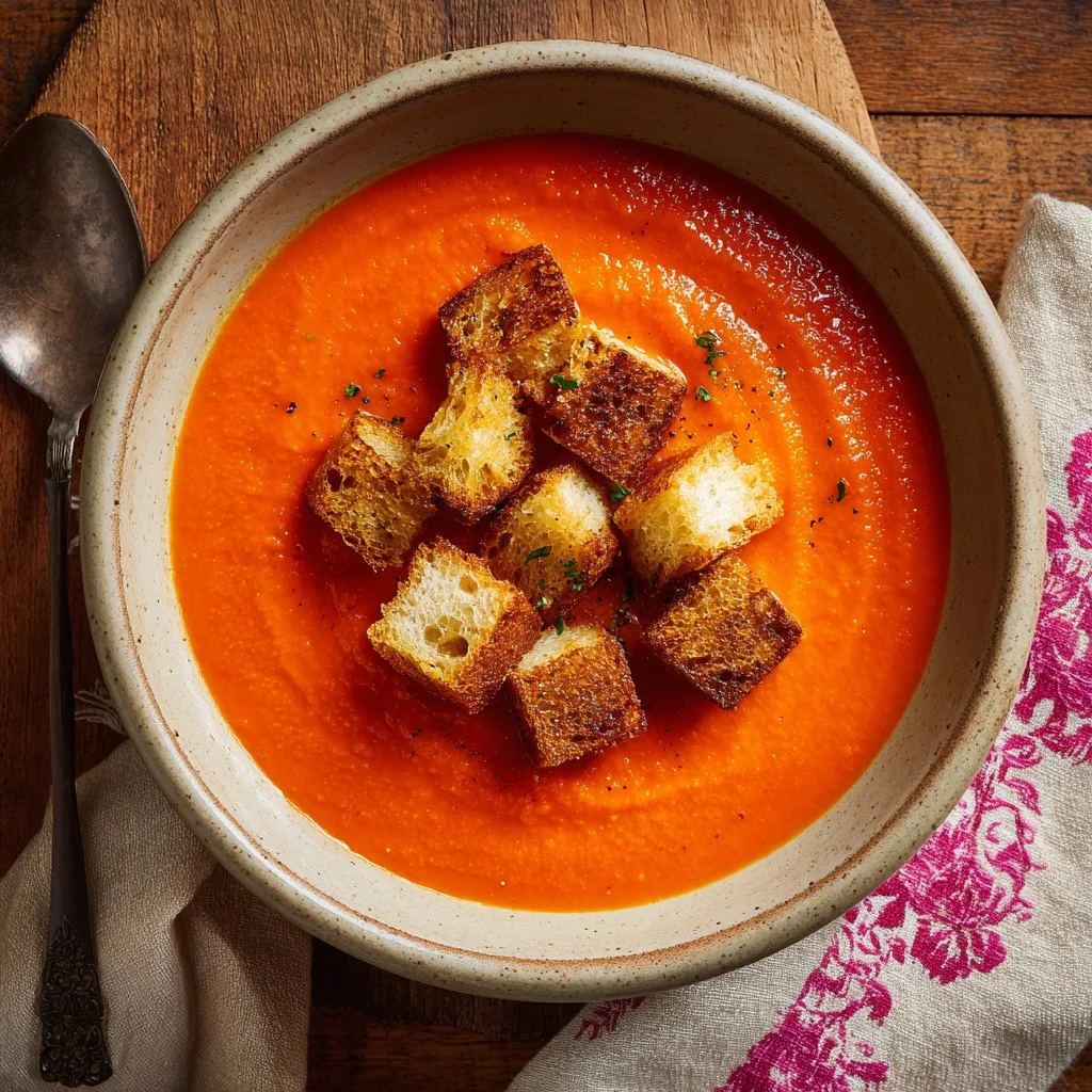 Delicious sheet pan soup with vegetables on a baking tray