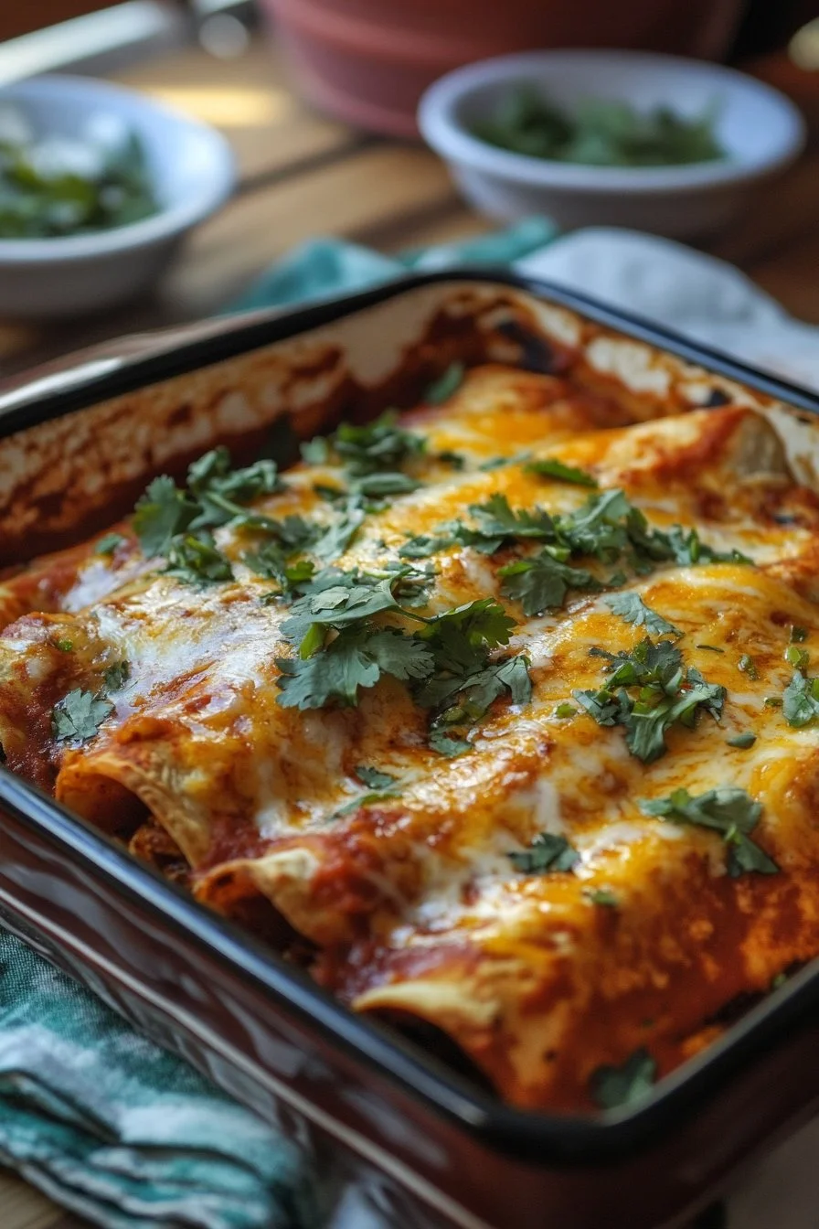 Beef Enchiladas with Red Sauce