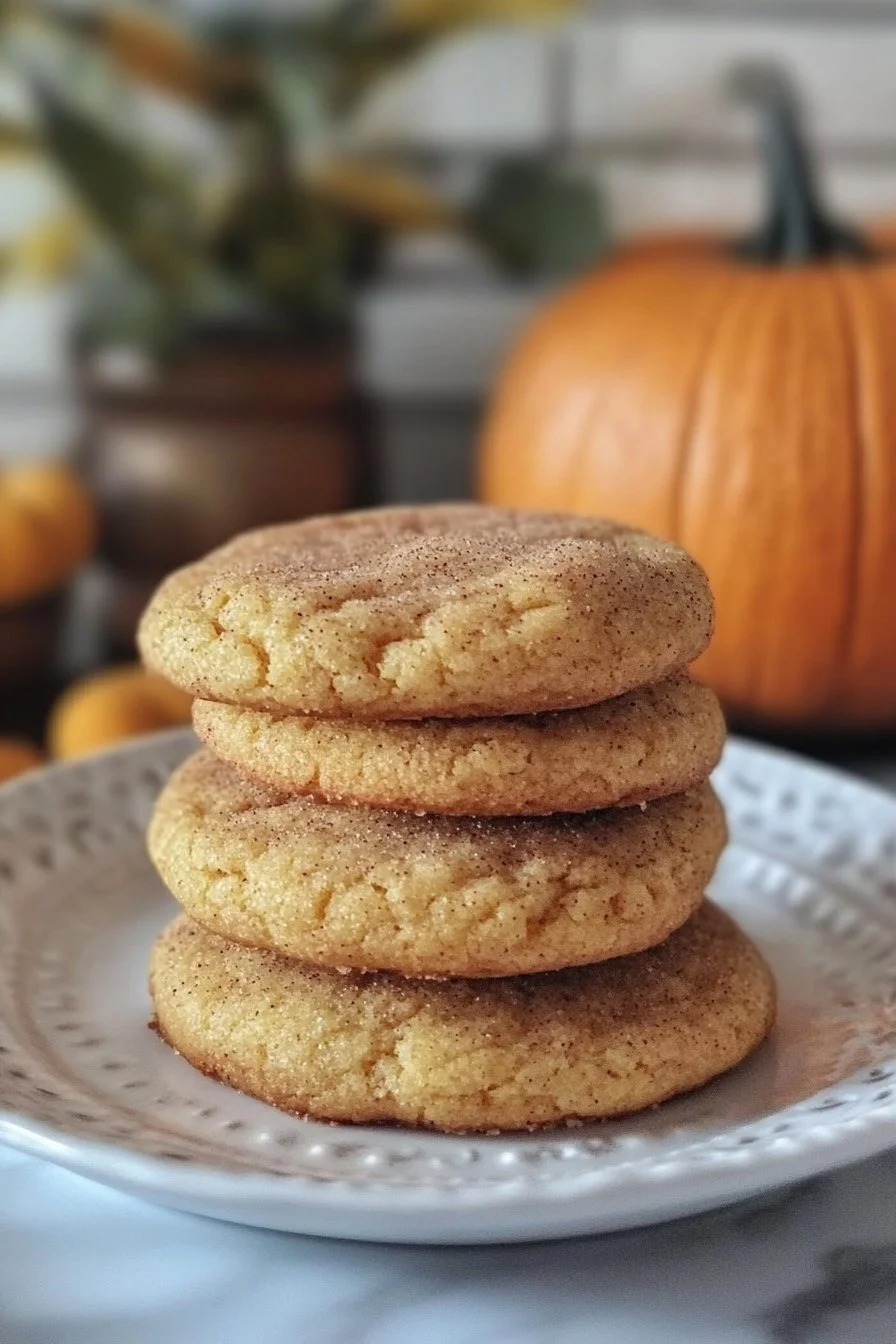 Chewy Pumpkin Snickerdoodle Cookies