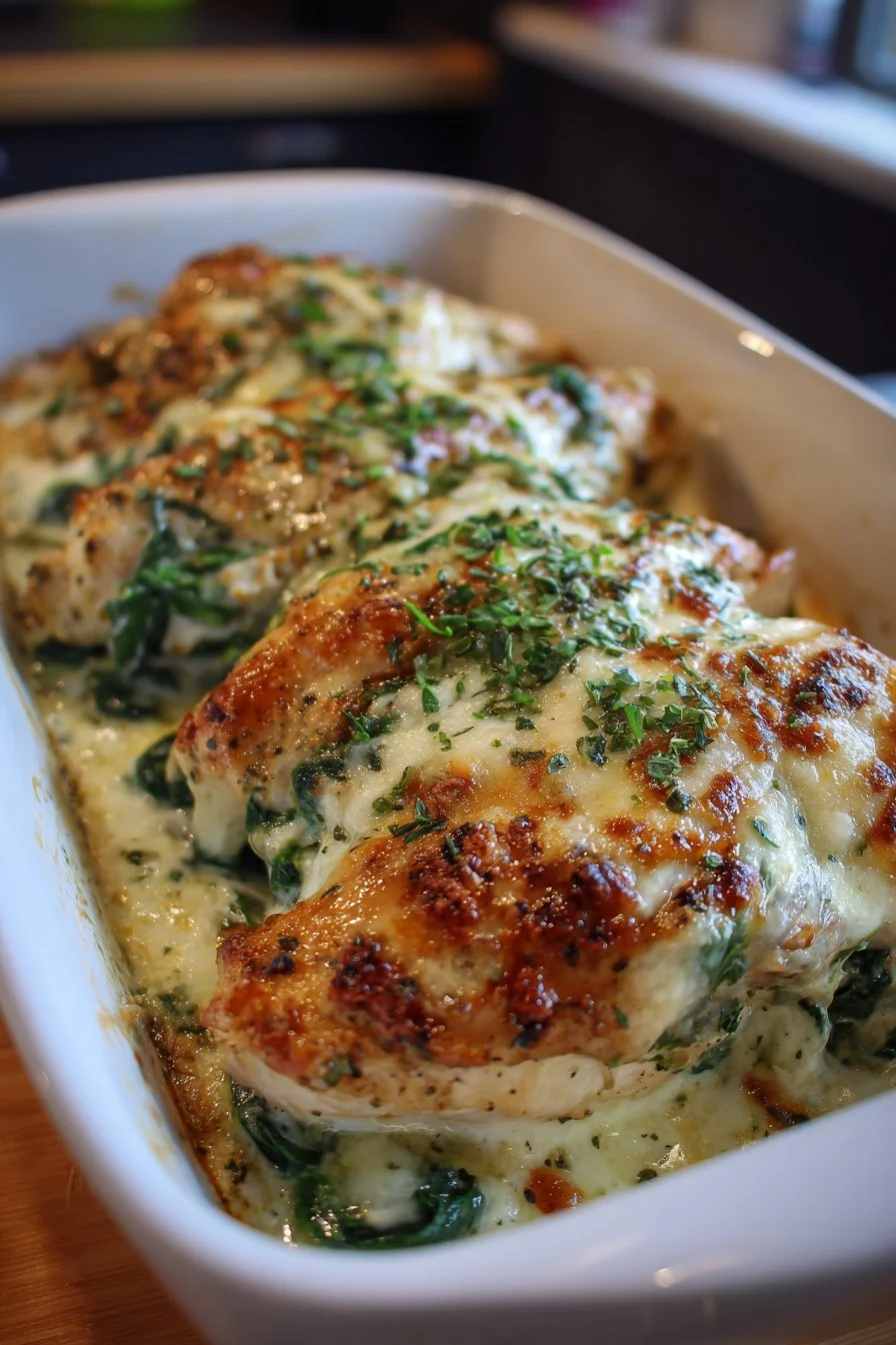 Chicken and Spinach Casserole with Cream Cheese