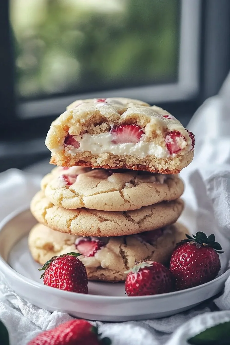 Strawberry Cheesecake Cookies