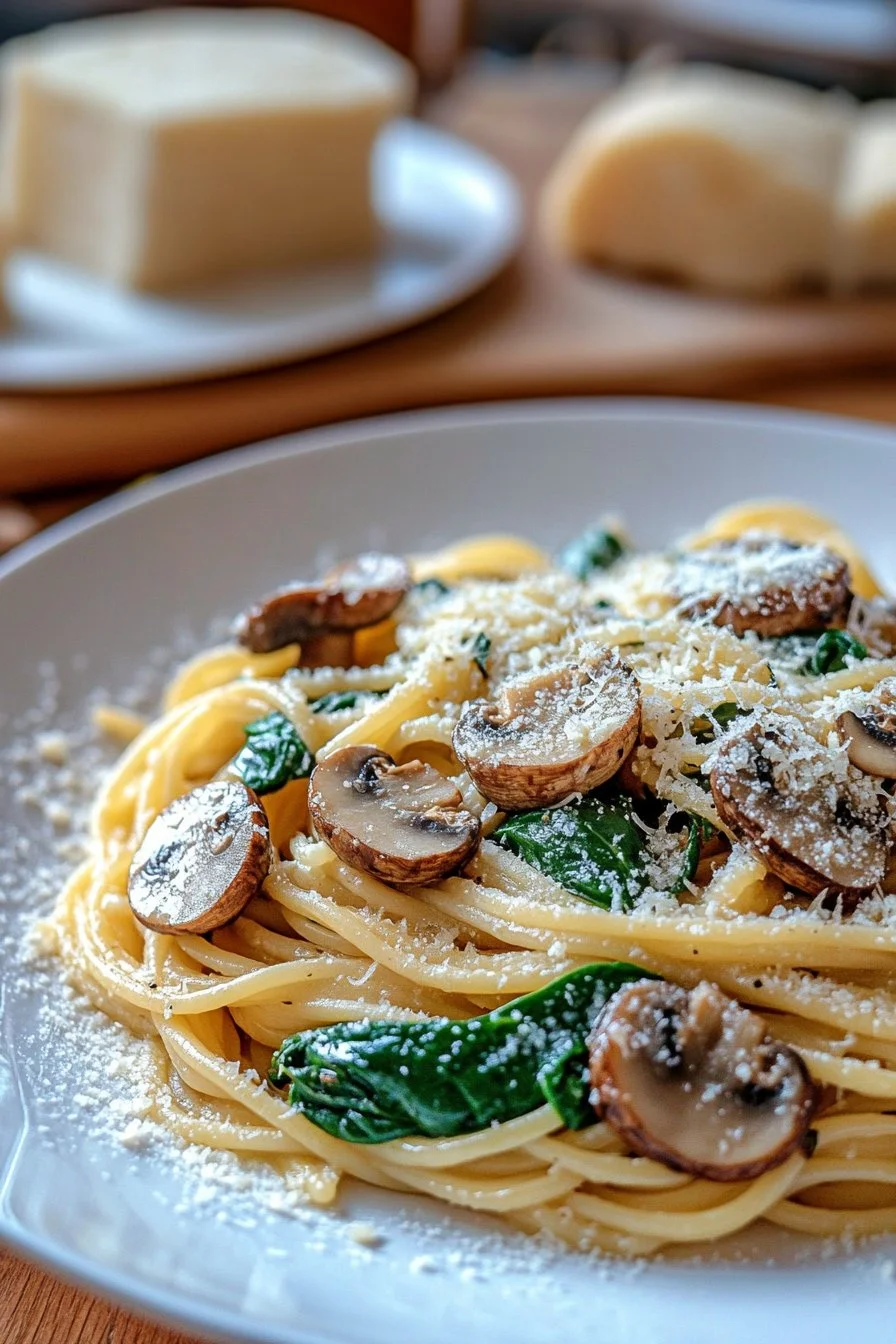 Spinach Mushroom Pasta