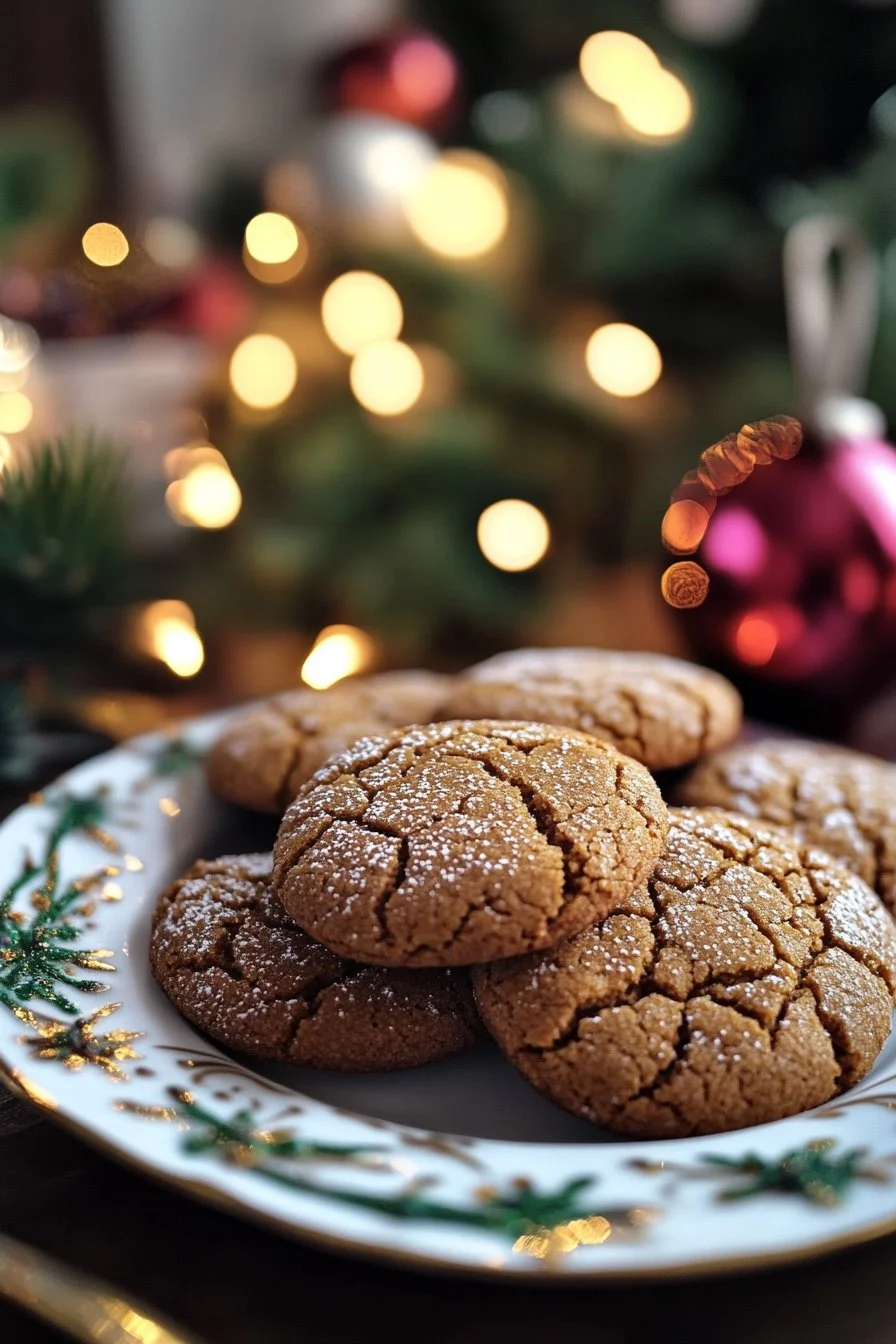 Gingerbread Crinkle Cookies