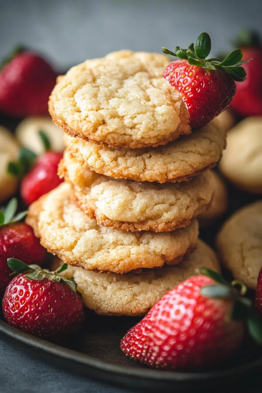 Soft Strawberry Shortcake Cookies