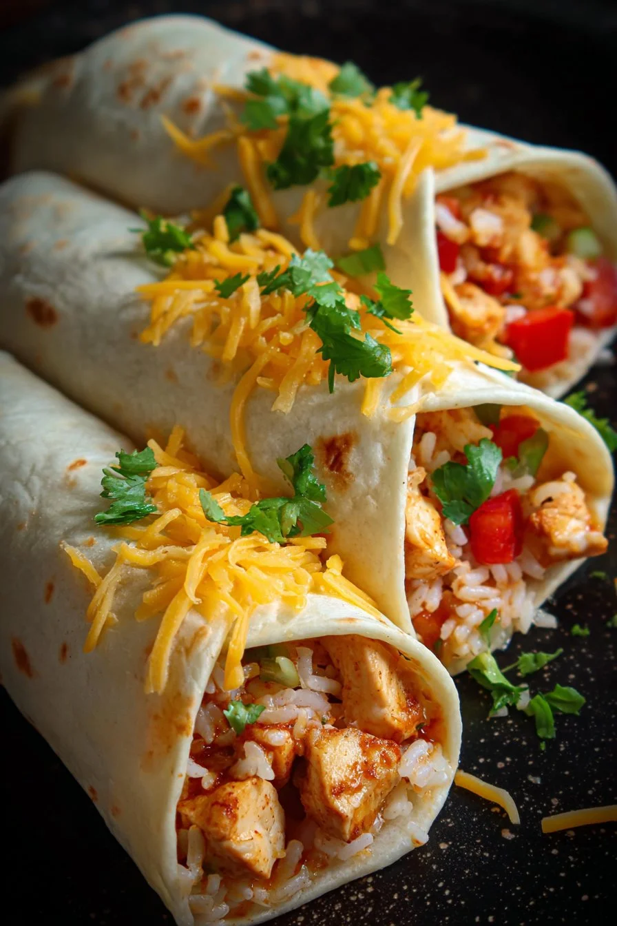 Cheesy Chicken Burritos