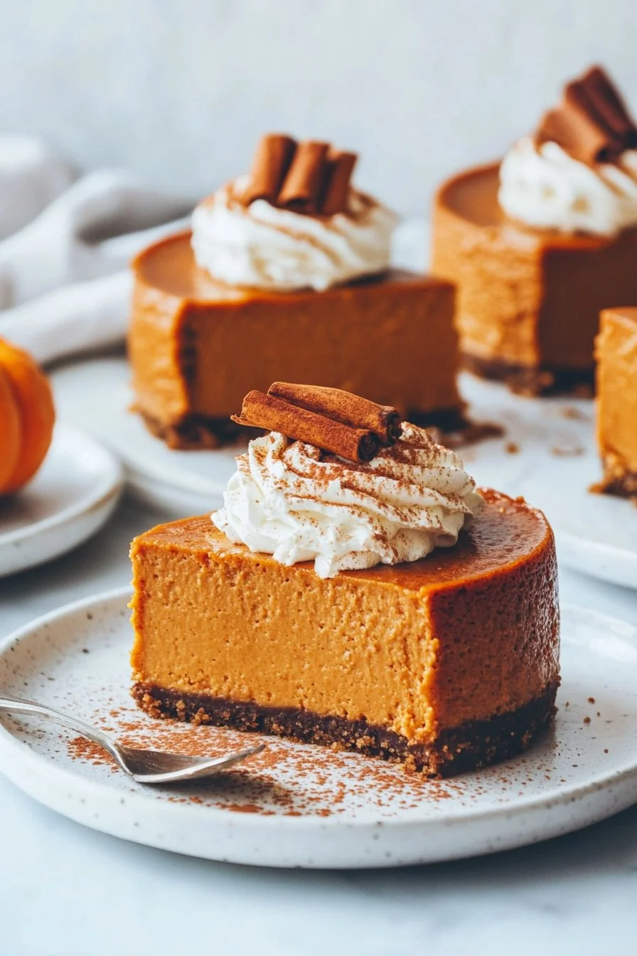 Healthy Pumpkin Cheesecakes