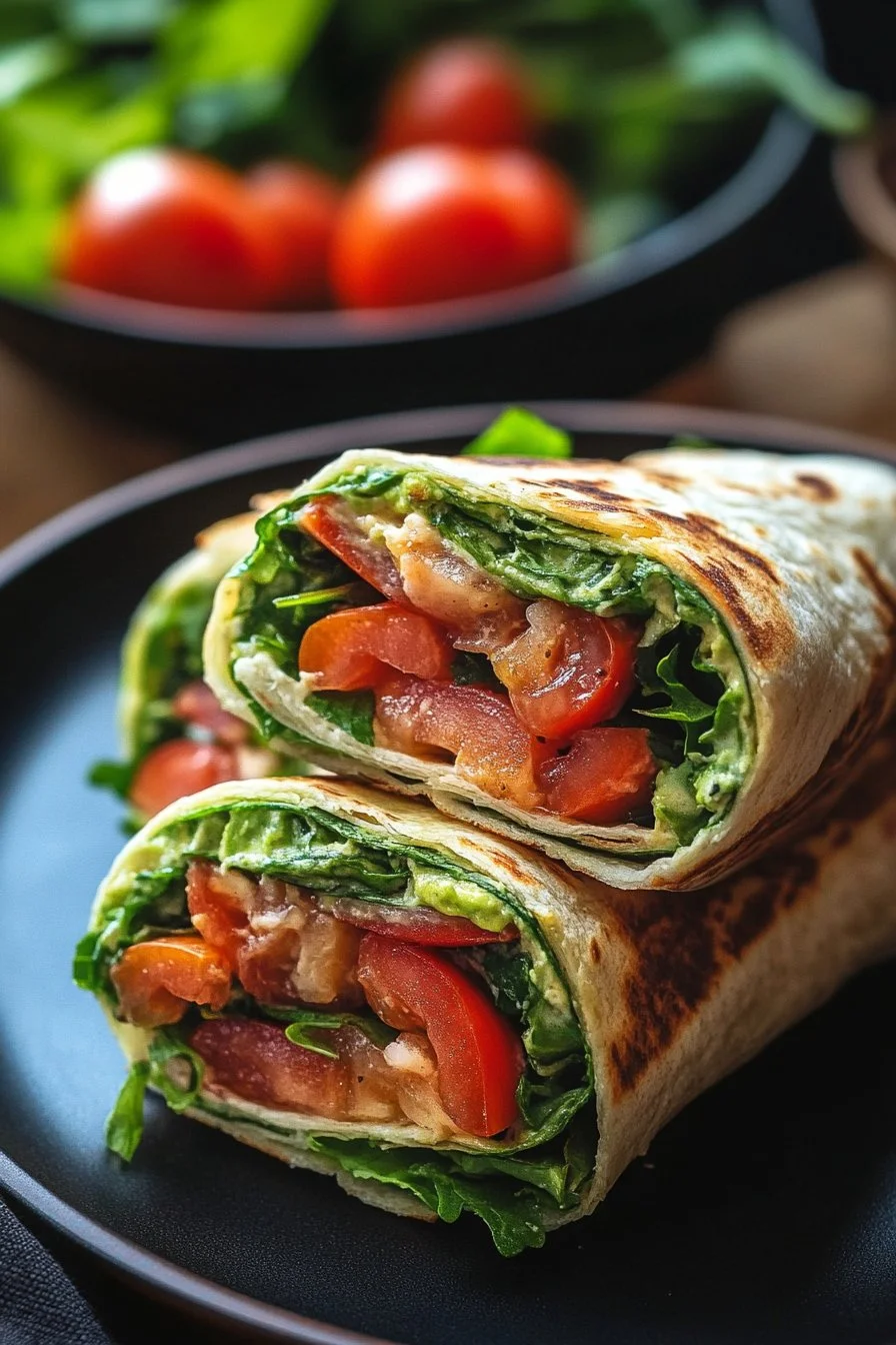 Healthy BLT Wraps with Secret Sauce