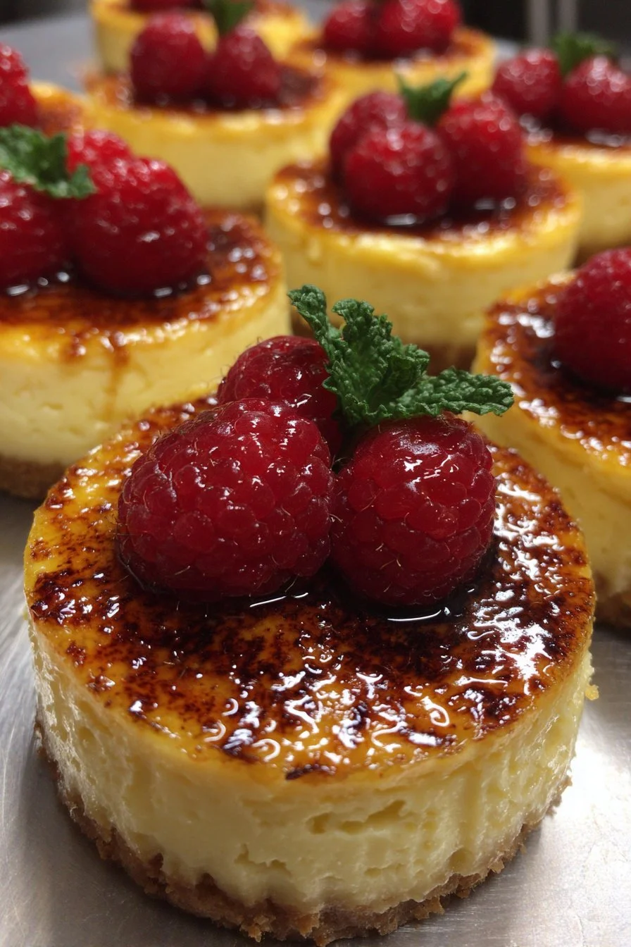 Mini Crème Brûlée Cheesecakes – Decadent Dessert Recipe