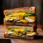 Delicious Chicken Avocado Melt Sandwich with creamy avocado and grilled chicken