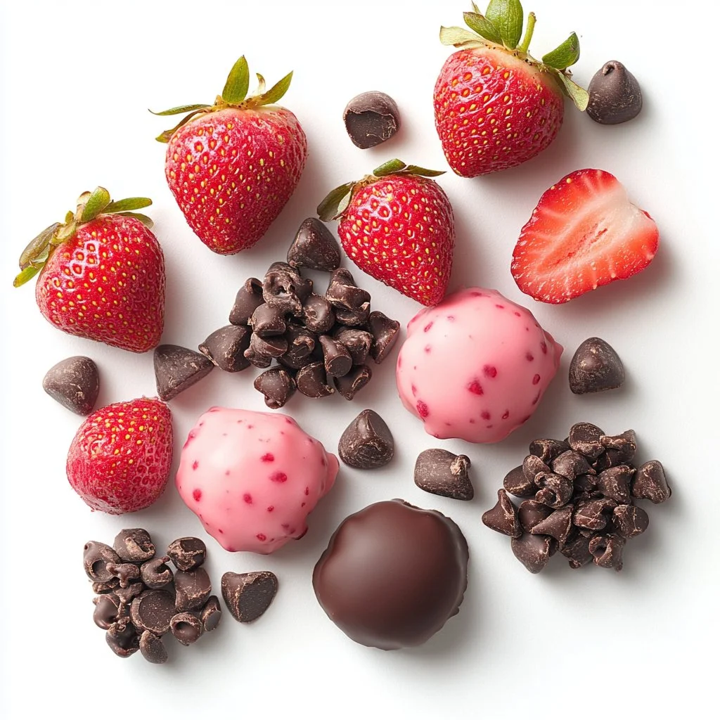 Delicious chocolate strawberry yogurt clusters ready to enjoy