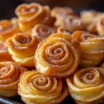 Cinnamon sugar cruffins fresh out of the oven, golden and delicious