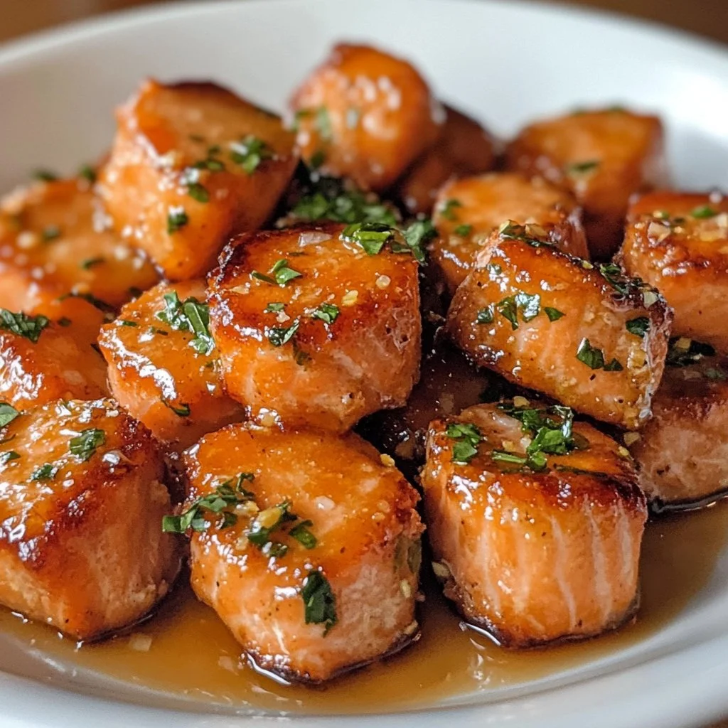 Crispy Bang Bang Salmon Bites served on a plate.