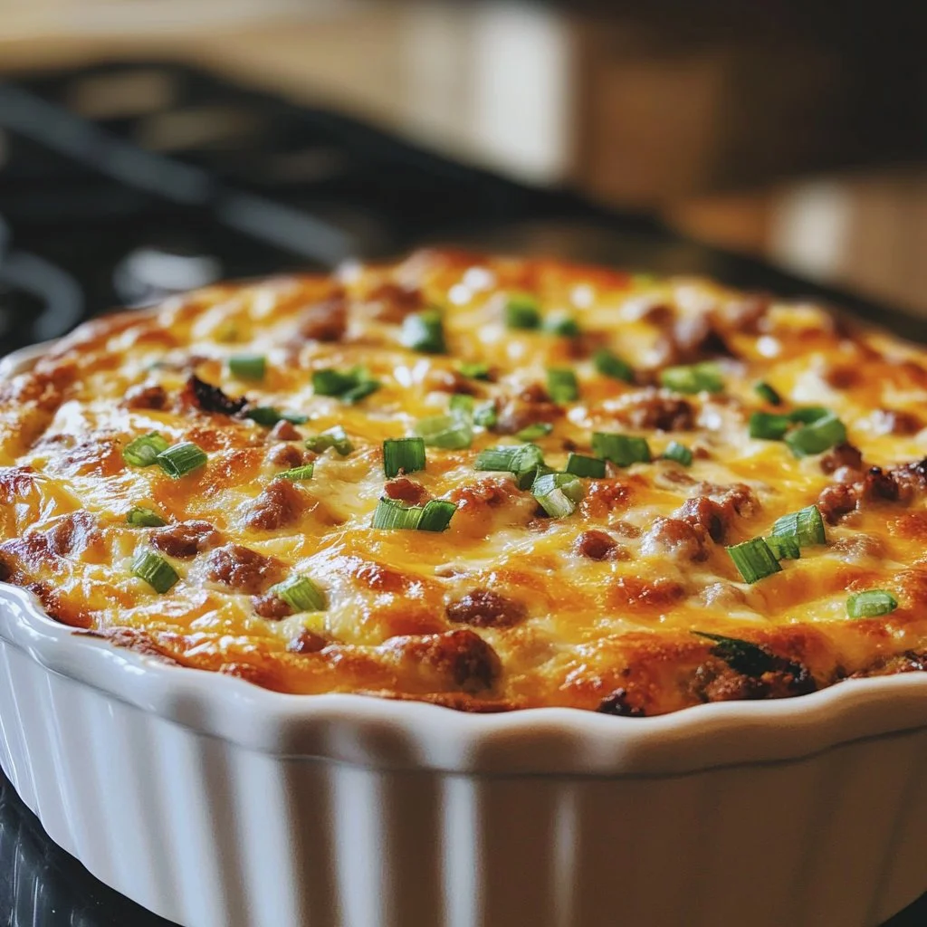 Delicious slice of crustless quiche with vegetables and cheese