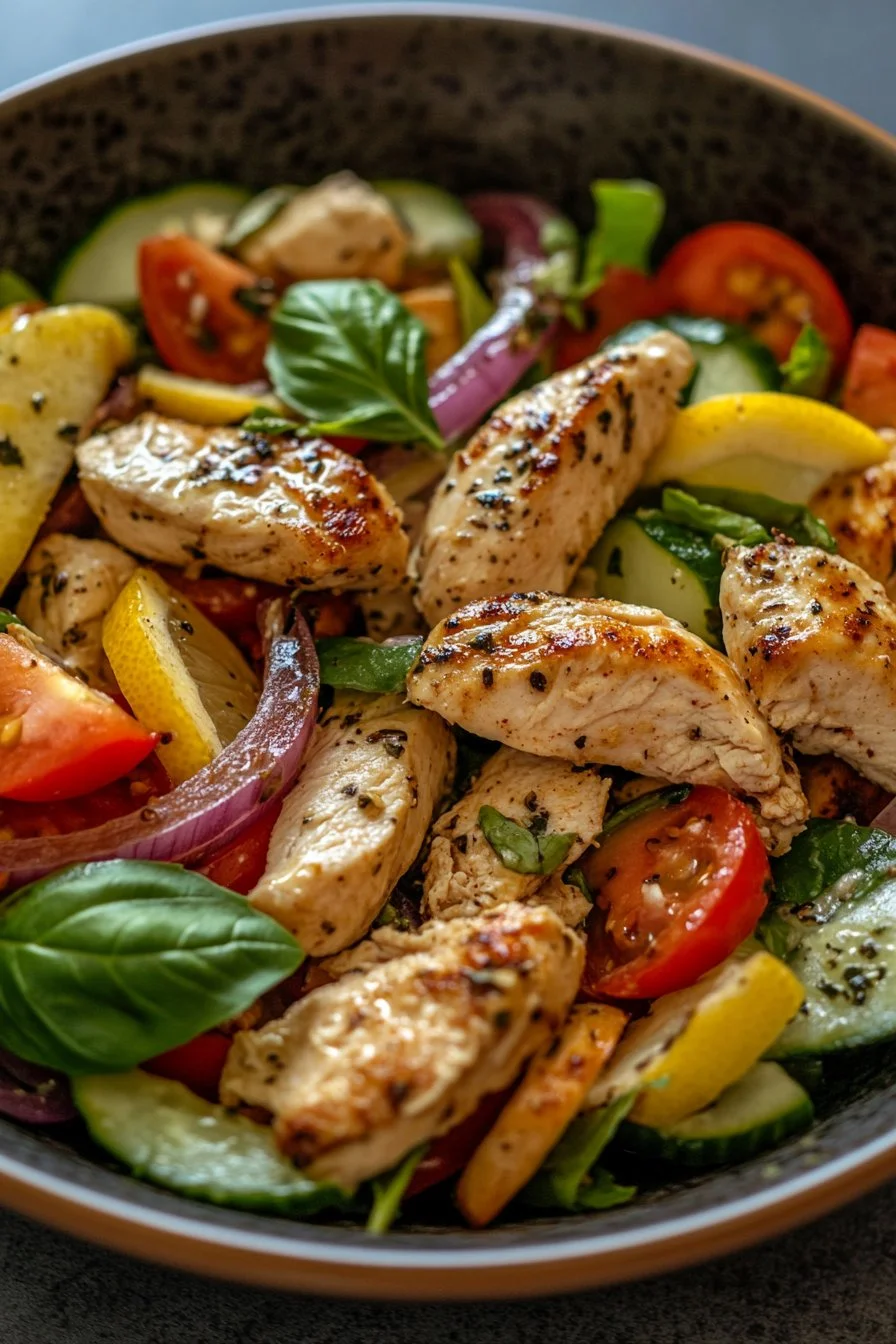 Easy Lemon Basil Chicken Salad