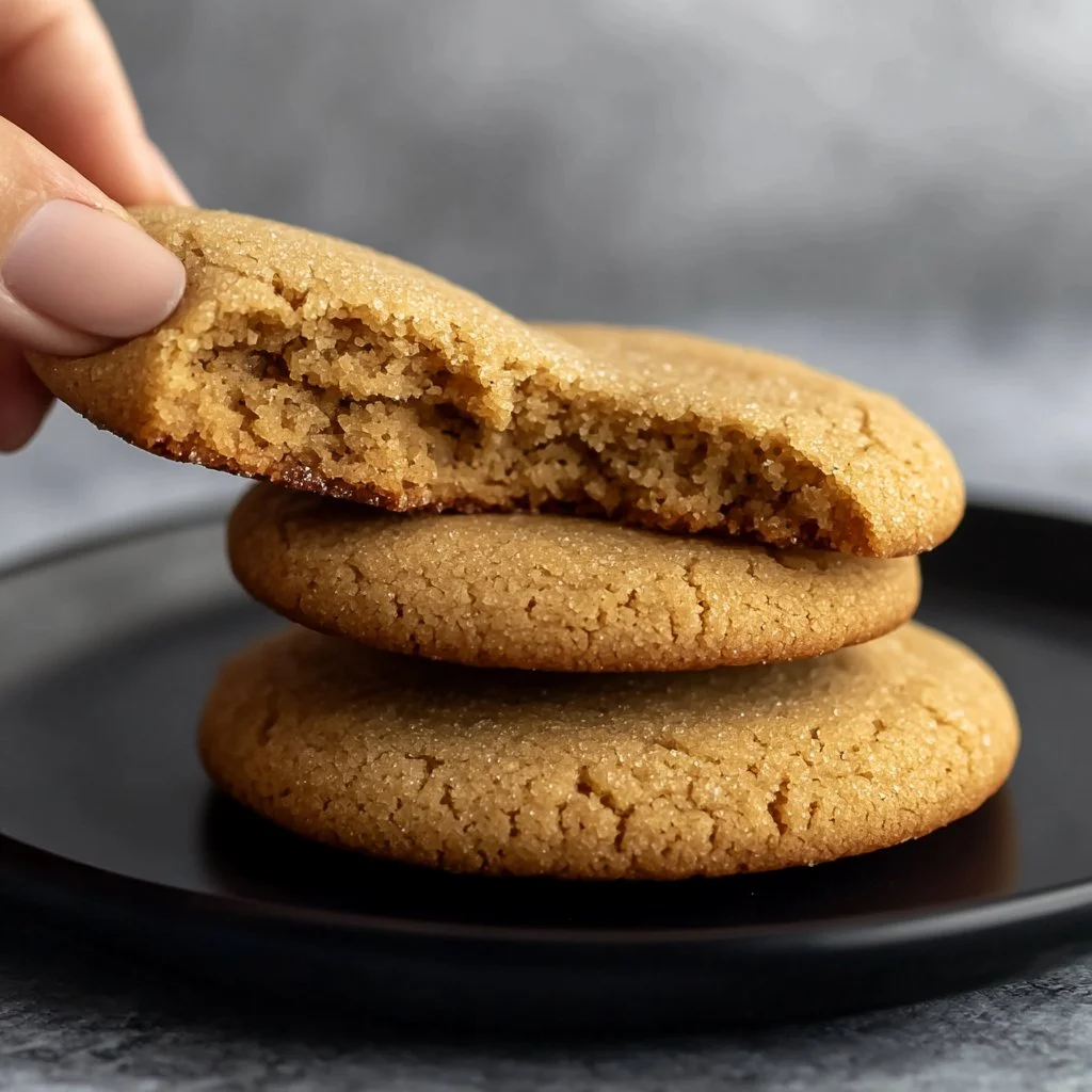 Easy 3 ingredient brown sugar cookies on a baking sheet
