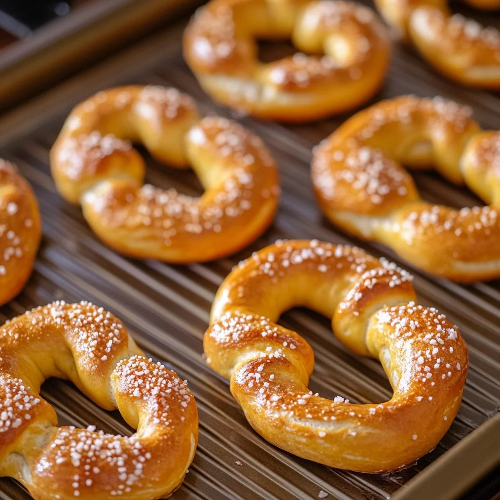 Delicious homemade soft pretzels fresh out of the oven in 30 minutes