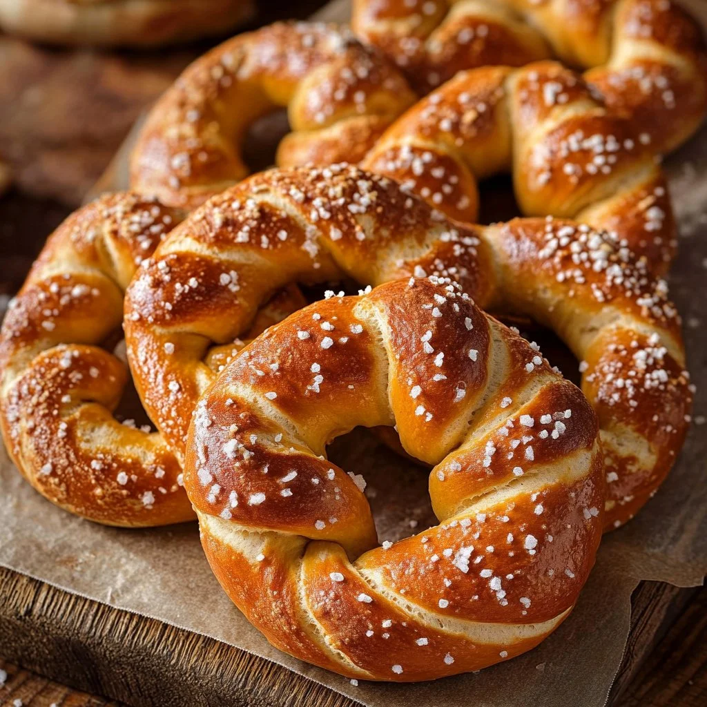 Easy homemade soft pretzels baked to a golden brown