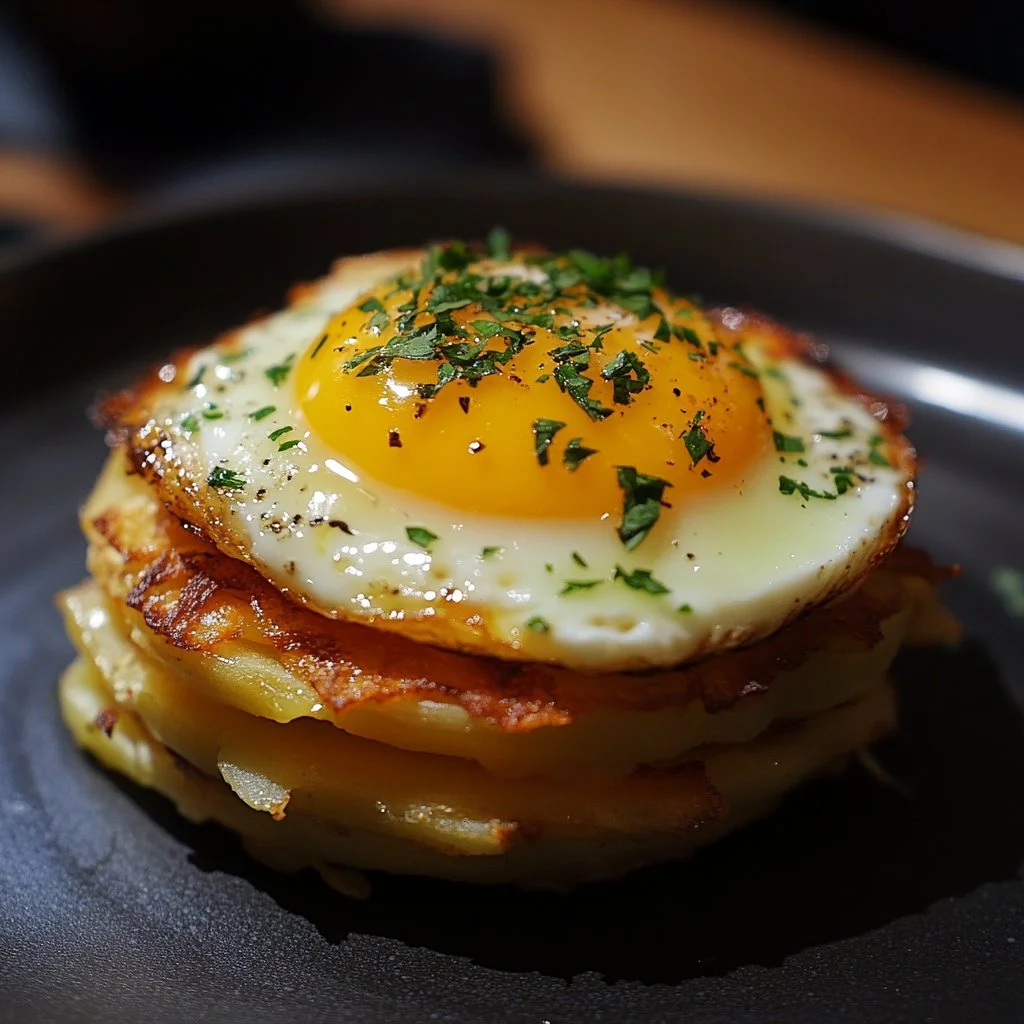 Delicious Eggs Napoleon served with a rich hollandaise sauce