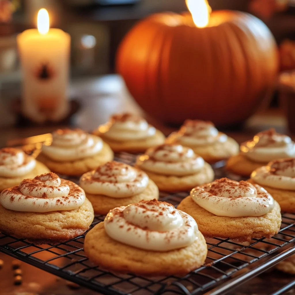 A variety of decorated Halloween cookies including pumpkins, ghosts, and bats.