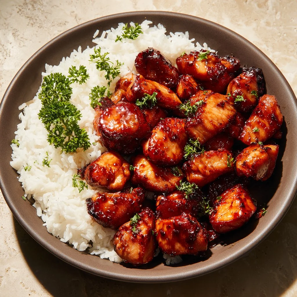 Honey Garlic Chicken Breasts recipe with glaze