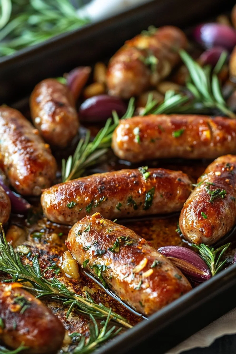 Honey Garlic Sheet Pan Sausage