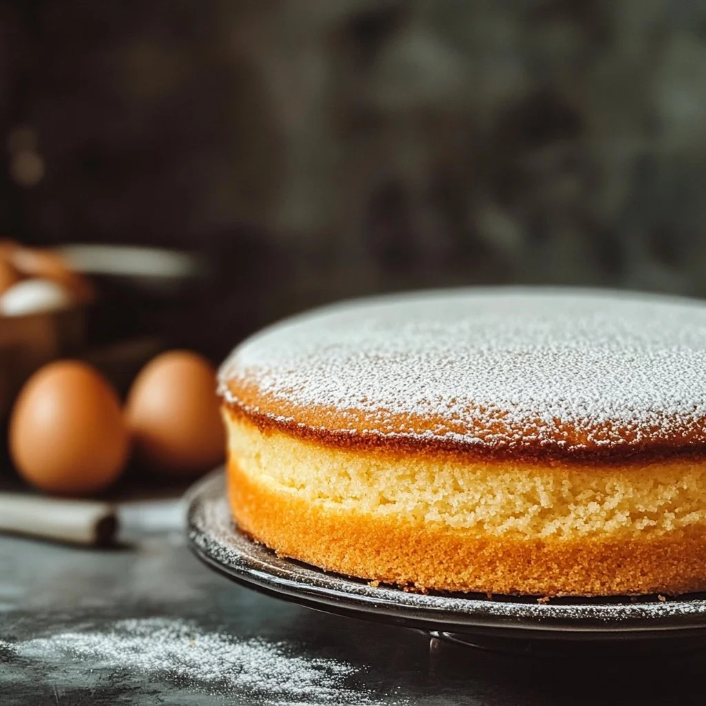 A slice of melt-in-your-mouth cake displaying a light and fluffy texture.