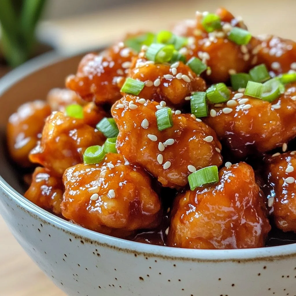 Delicious orange chicken served with a side of rice and vegetables