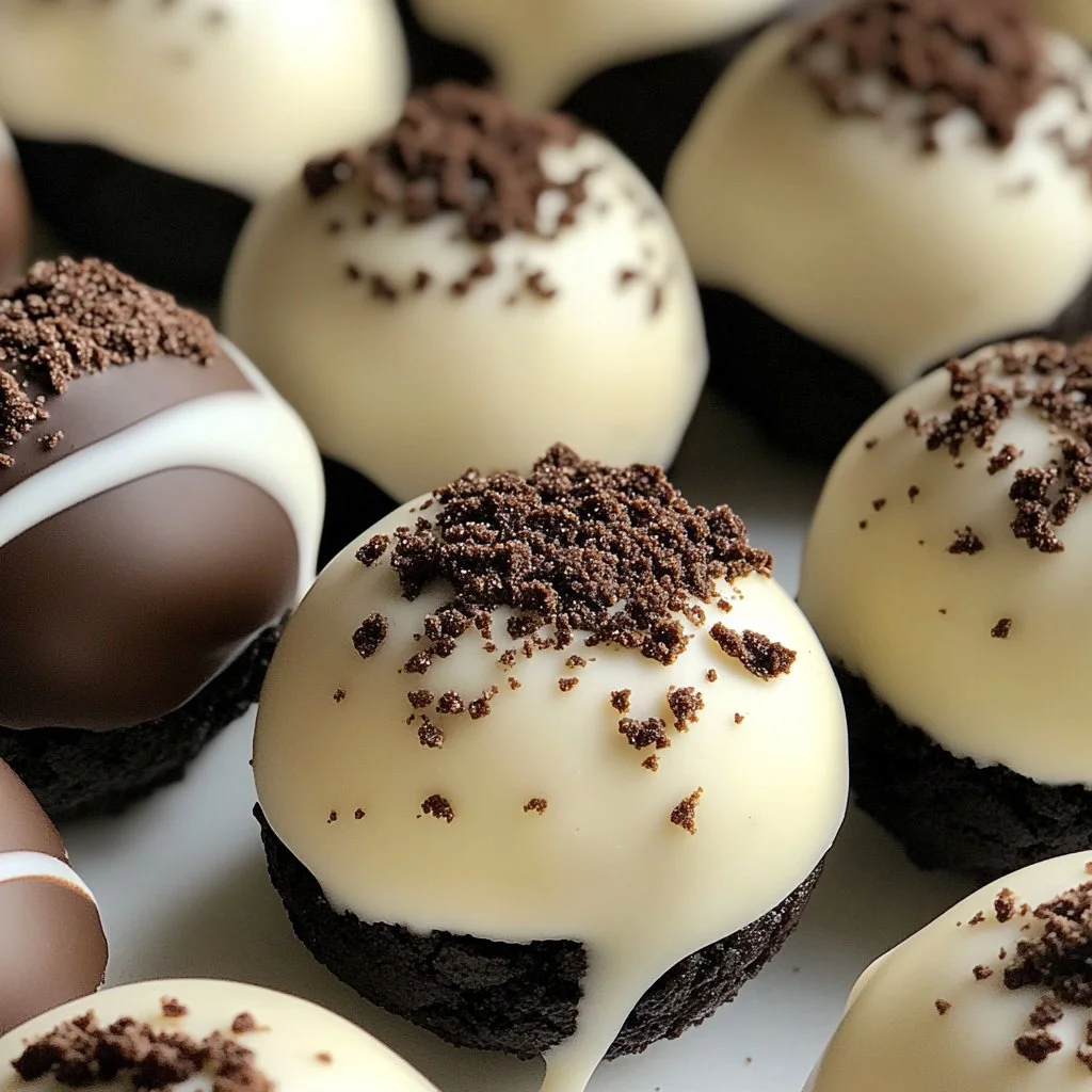 Delicious homemade Oreo Balls coated in chocolate