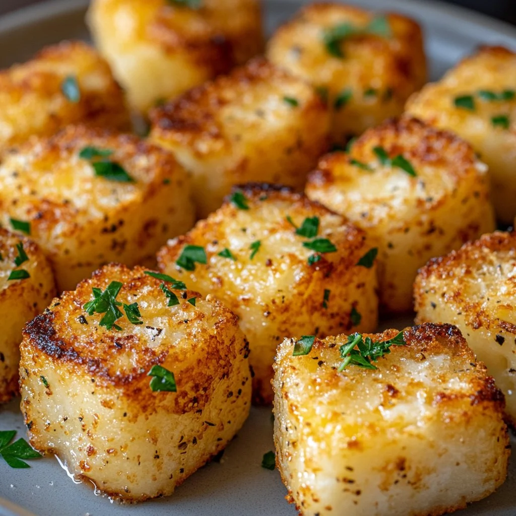 Delicious homemade Parmesan bread bites served on a plate