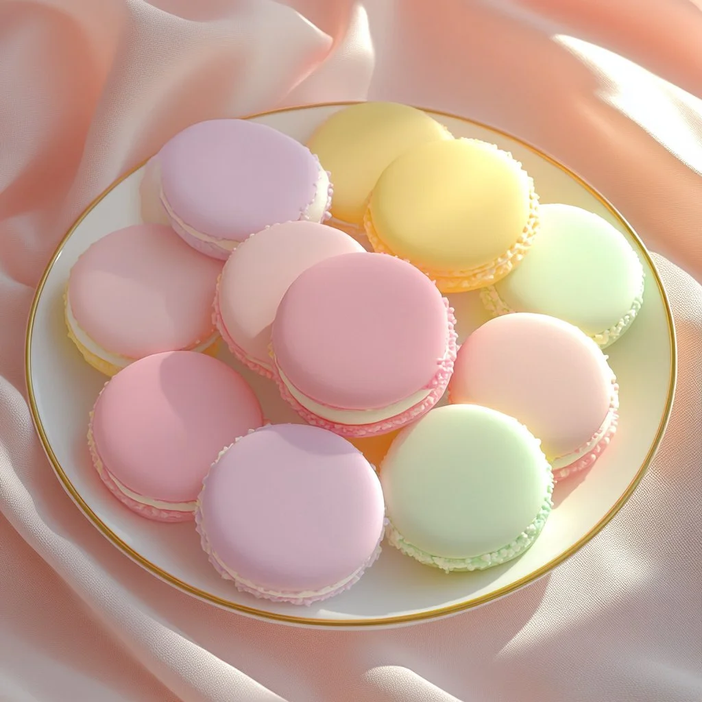 Pastel sugar cookie sandwiches filled with colorful frosting