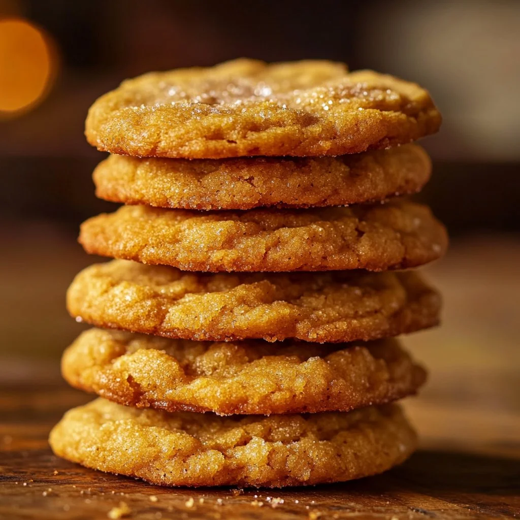 Delicious homemade pumpkin cheesecake cookies on a plate with autumn decorations.