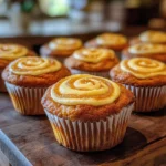 Delicious Pumpkin Cream Cheese Muffins with a creamy filling and spices.