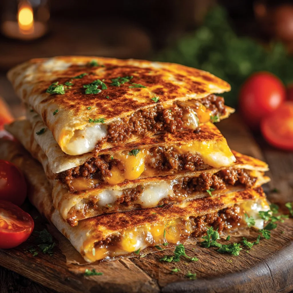 Delicious Smashburger Quesadillas served on a plate