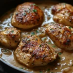 Sour Cream and Onion Chicken served with herbs and seasoning