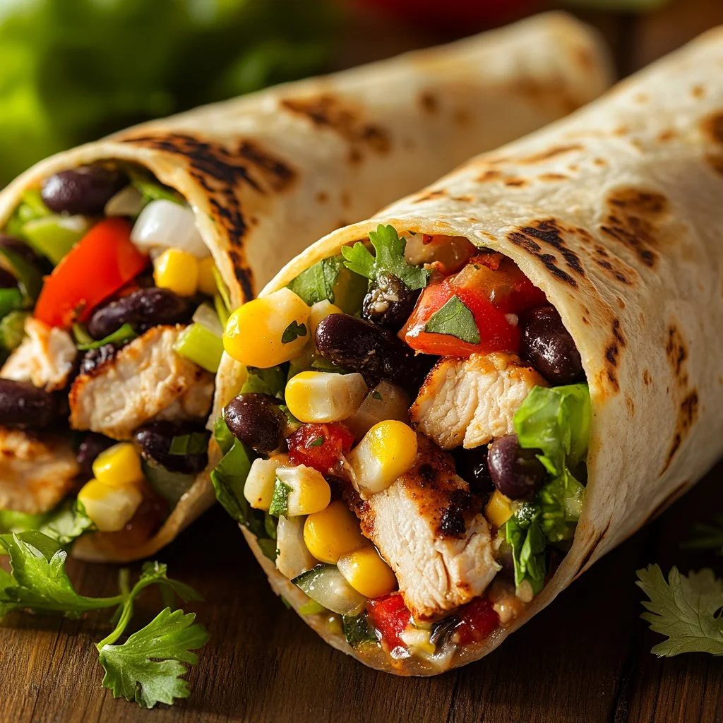 Delicious Southwest Chicken Wrap filled with fresh ingredients and zesty flavors