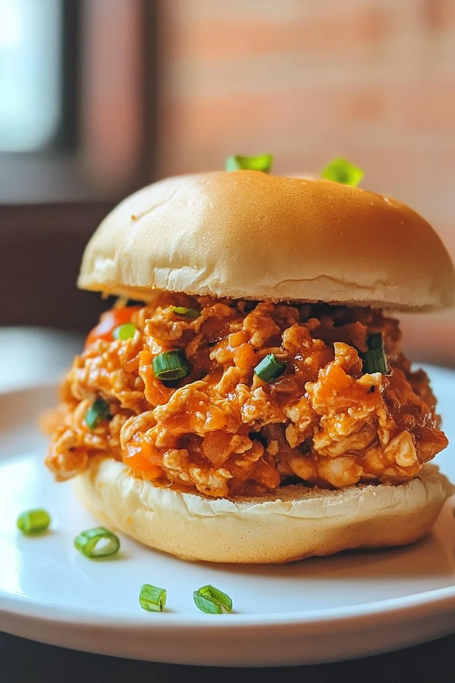 Chicken Alfredo Sloppy Joes