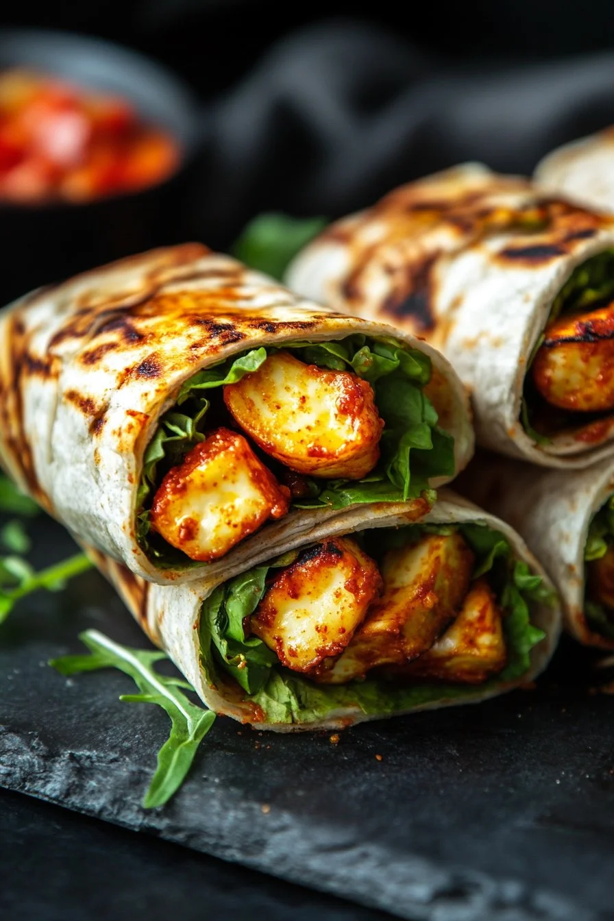 Sweet Chili Halloumi Wraps