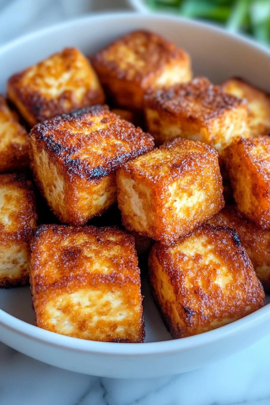 20-Minute Air Fryer Crispy Tofu - Irresistibly Crunchy!