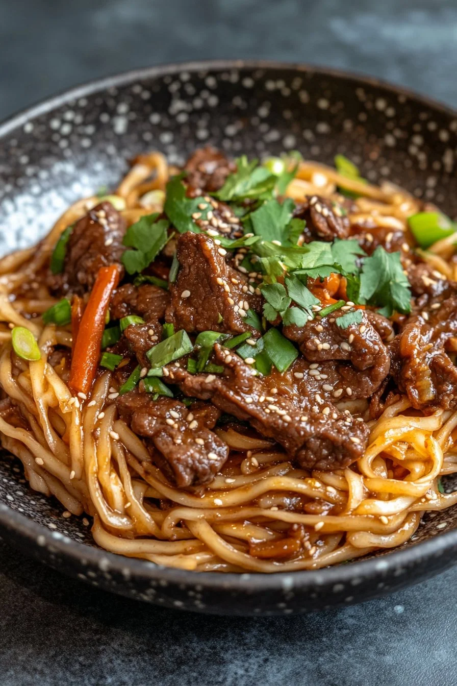 Sticky Beef Noodles