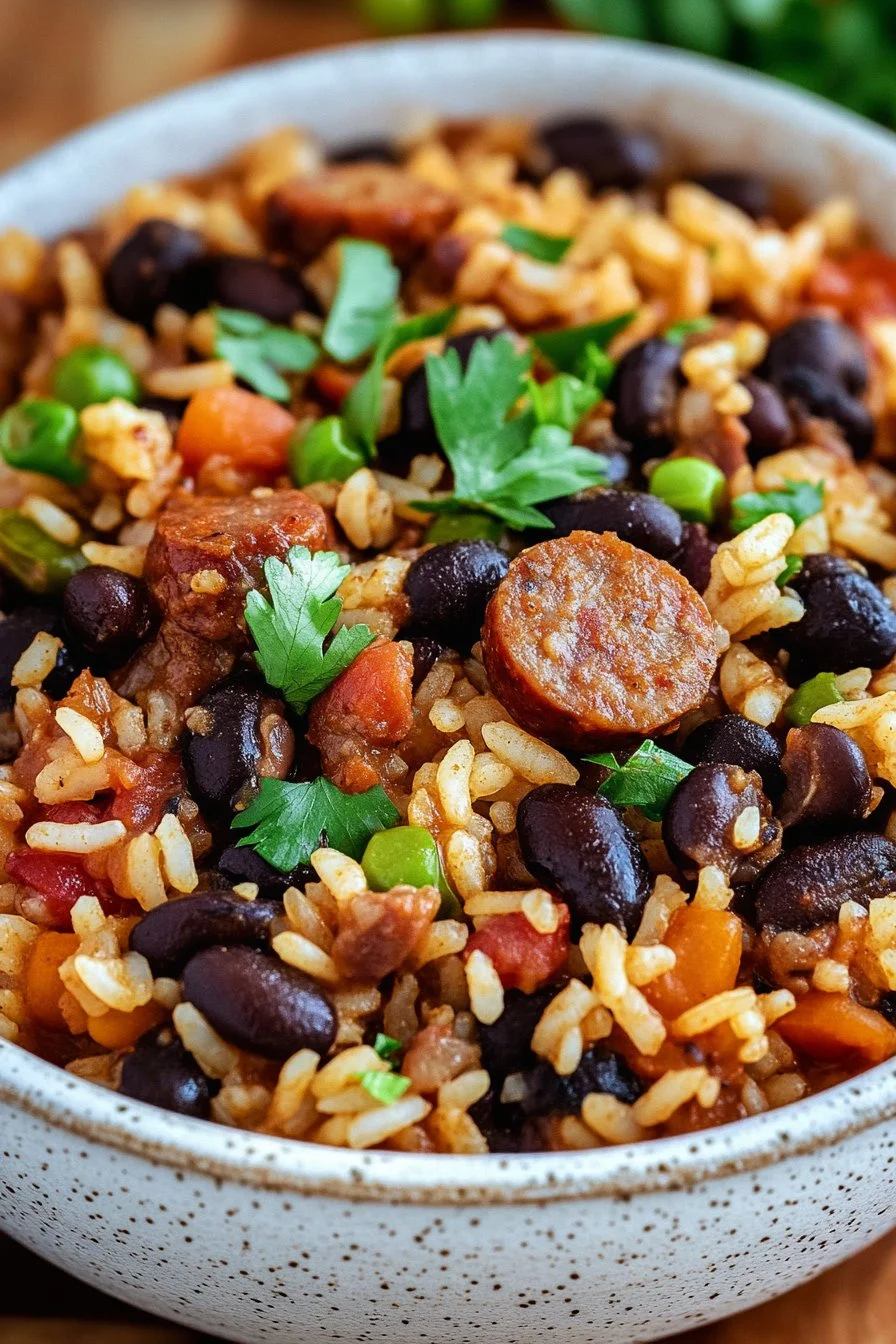 Black Beans and Rice with Sausage