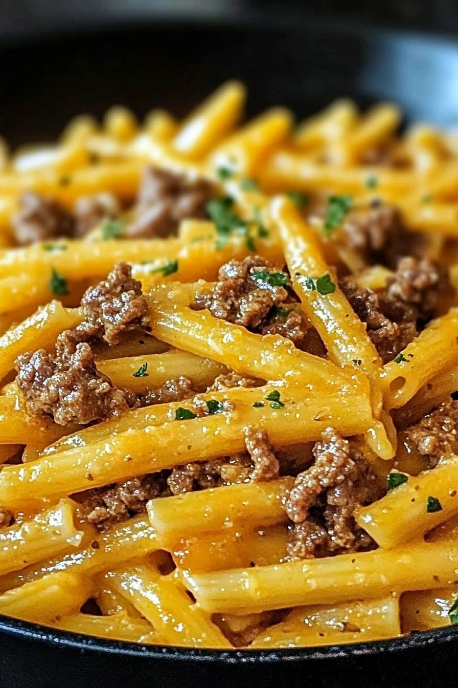 Beef and Garlic Butter Pasta