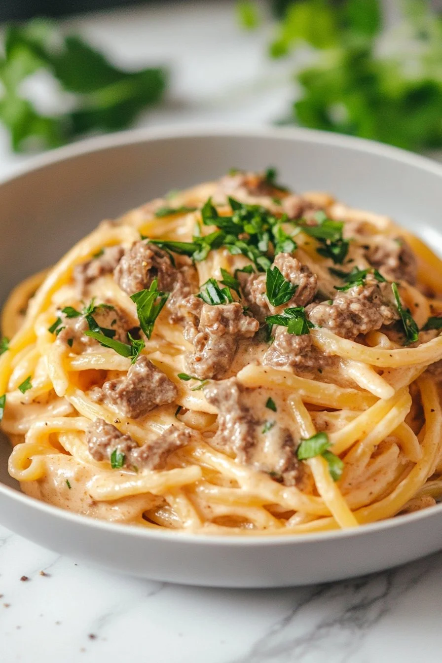 High Protein Creamy Beef Pasta Recipe for Quick Weeknight Dinners