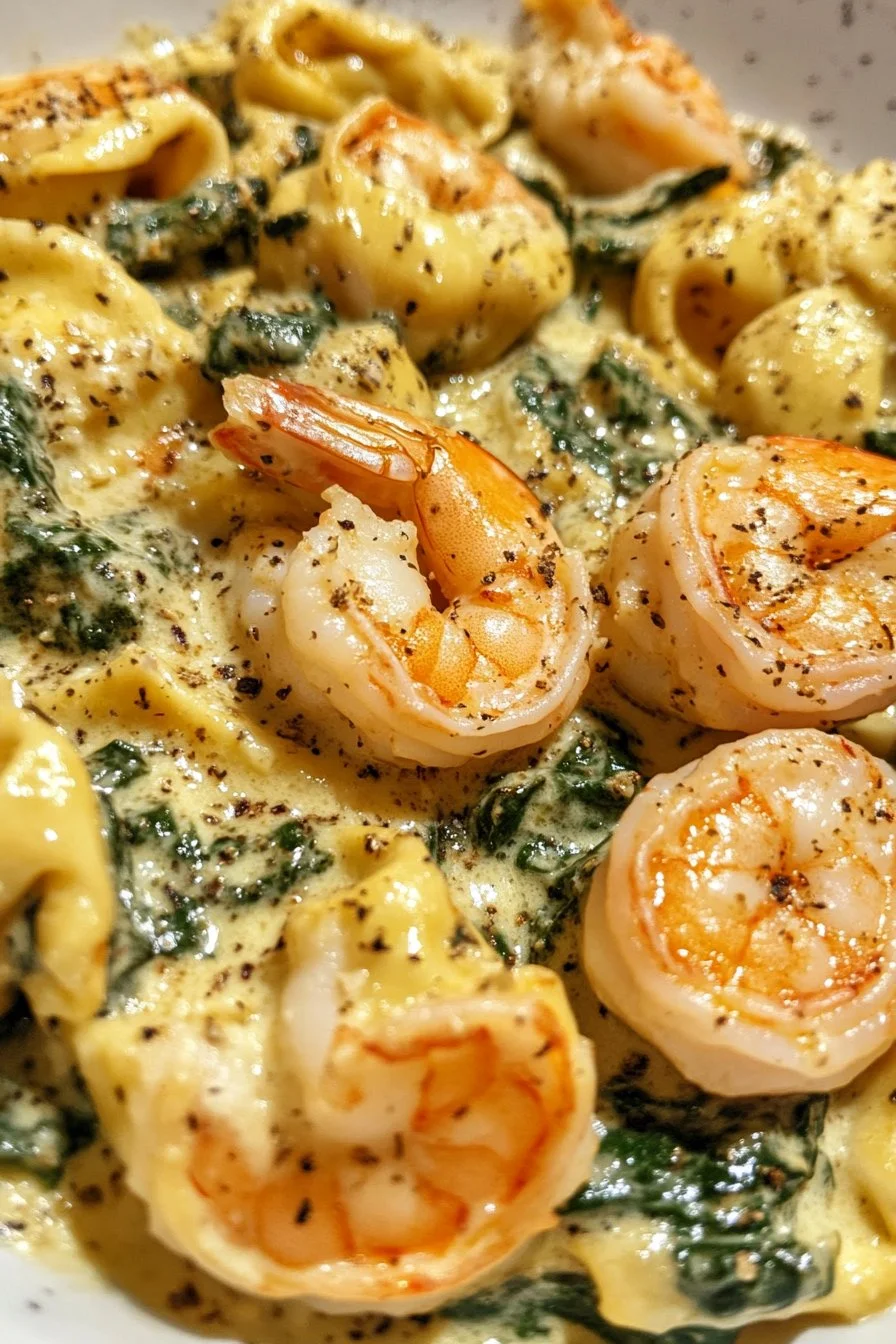 Creamy Shrimp and Spinach Tortellini
